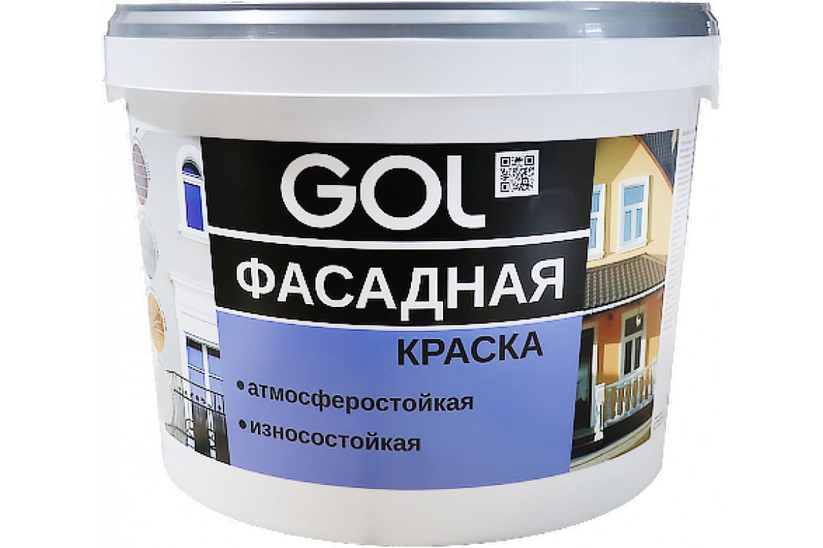 Акриловая фасадная краска Palizh GOL ВД-АК-2180 белоснежная 163 6,5 кг 11606112