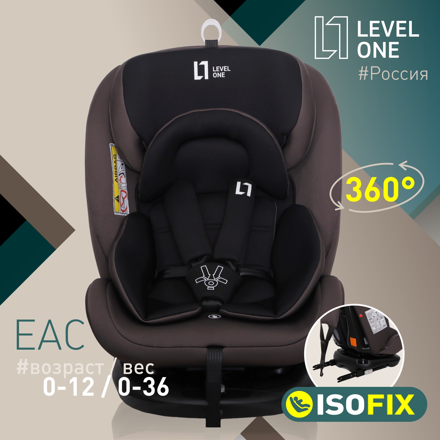 

Автокресло Еду-Еду KS 360 ISOFIX 0+ I II III цвет graphite 0-36 кг, Серый, KS 360 ISOFIX