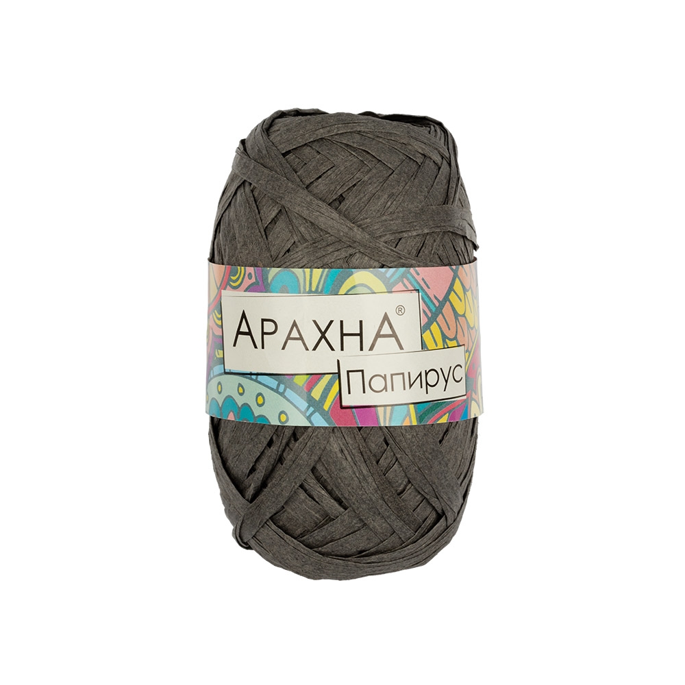 

Пряжа ARACHNA Papyrus №07 темный серый, Papyrus