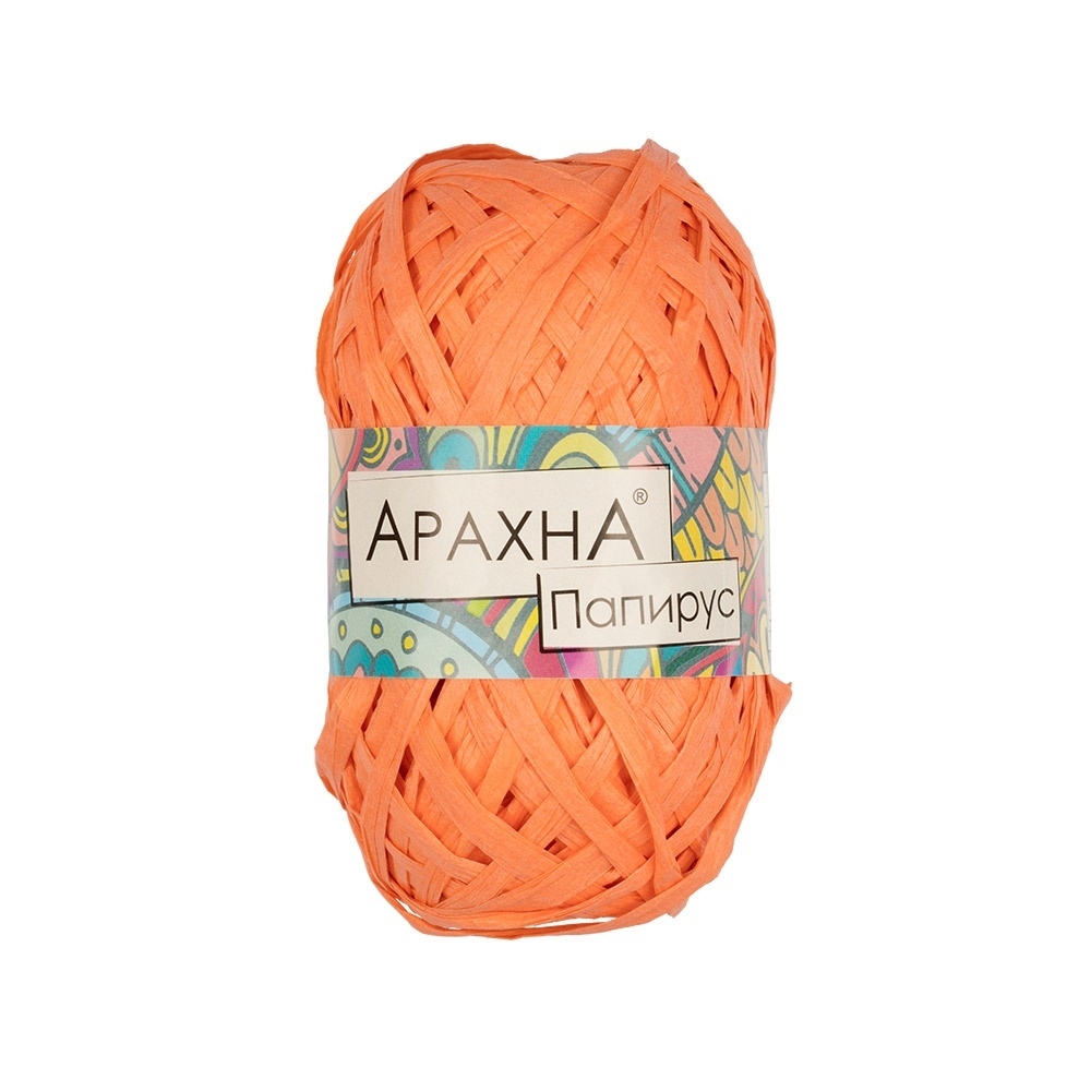 

Пряжа ARACHNA Papyrus №08 светлый оранжевый, Papyrus
