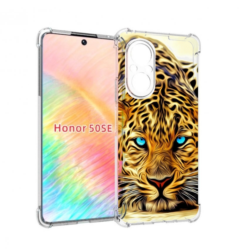 

Чехол бампер MyPads Голубоглазый-гепард для Honor 50 SE противоу, Прозрачный, Tocco