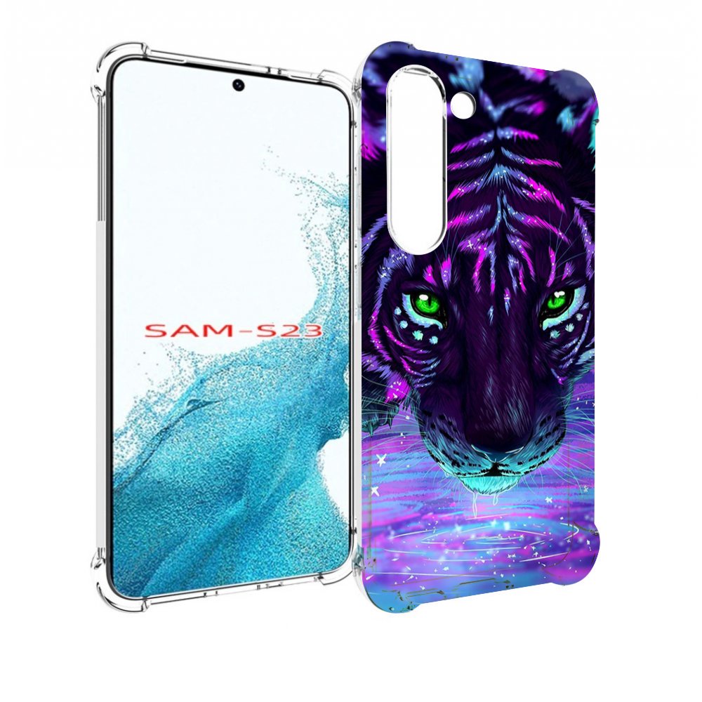 

Чехол MyPads Тигр-неон для Samsung Galaxy S23, Прозрачный, Tocco