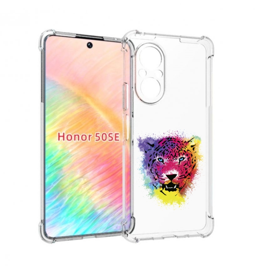 

Чехол бампер MyPads Гепард для Honor 50 SE противоударный, Прозрачный, Tocco