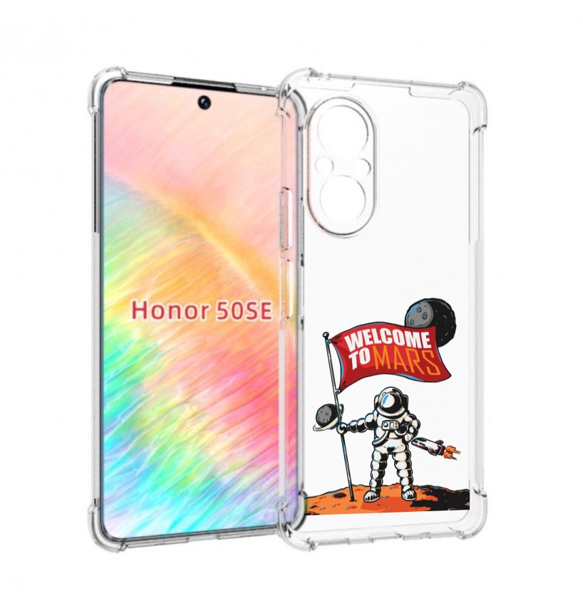 

Чехол бампер MyPads Вэлком-Марс для Honor 50 SE противоударный, Прозрачный, Tocco