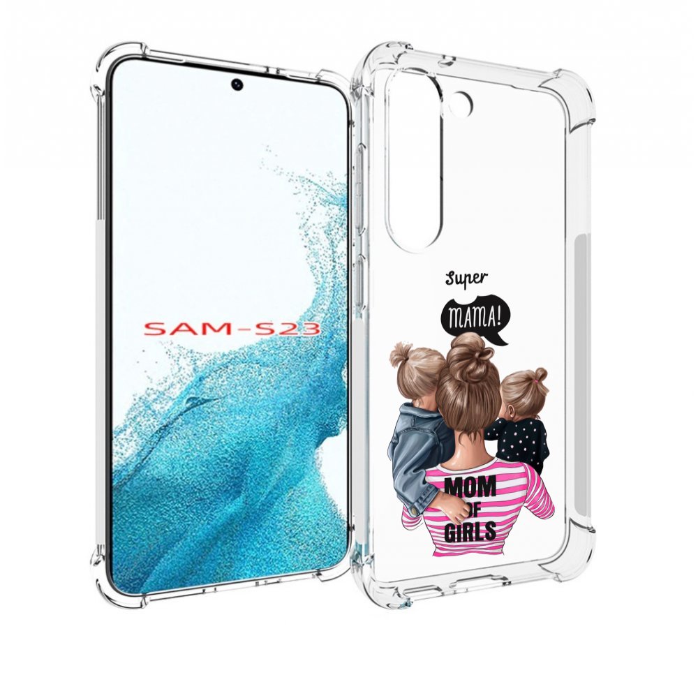 

Чехол MyPads Супер-мама-2 женский для Samsung Galaxy S23, Прозрачный, Tocco