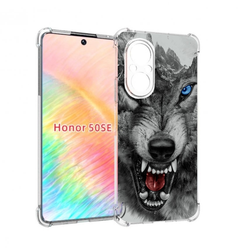 

Чехол бампер MyPads Волк-частица мужской для Honor 50 SE противо, Прозрачный, Tocco