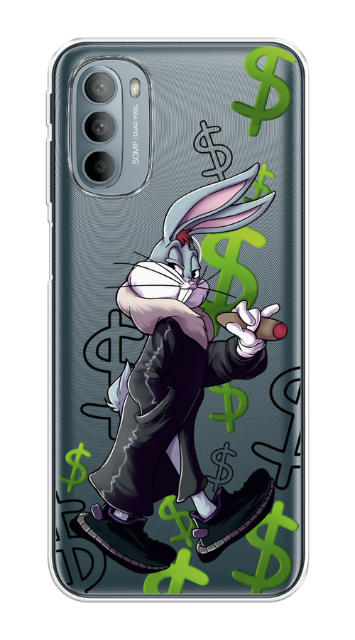 

Чехол на Motorola Moto G31 "Rich Bugs Bunny", Зеленый;черный;голубой, 241850-6
