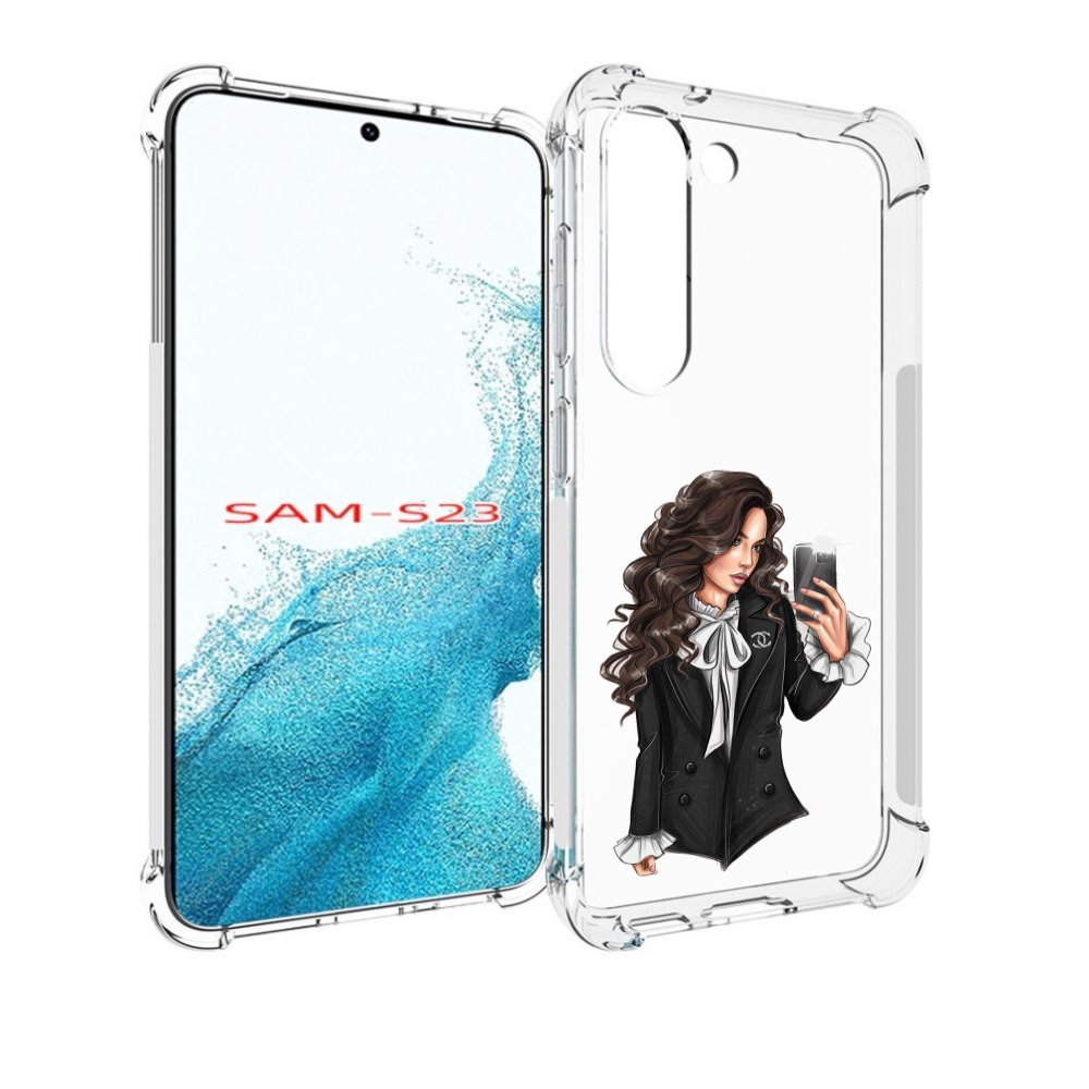 

Чехол MyPads Стильная-девушка для Samsung Galaxy S23, Прозрачный, Tocco
