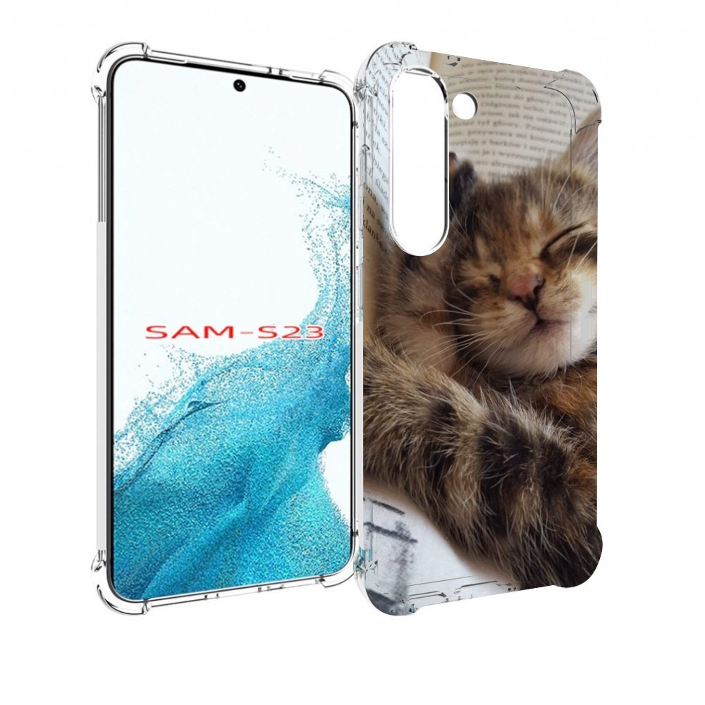 

Чехол MyPads Спящий-котенок для Samsung Galaxy S23, Прозрачный, Tocco