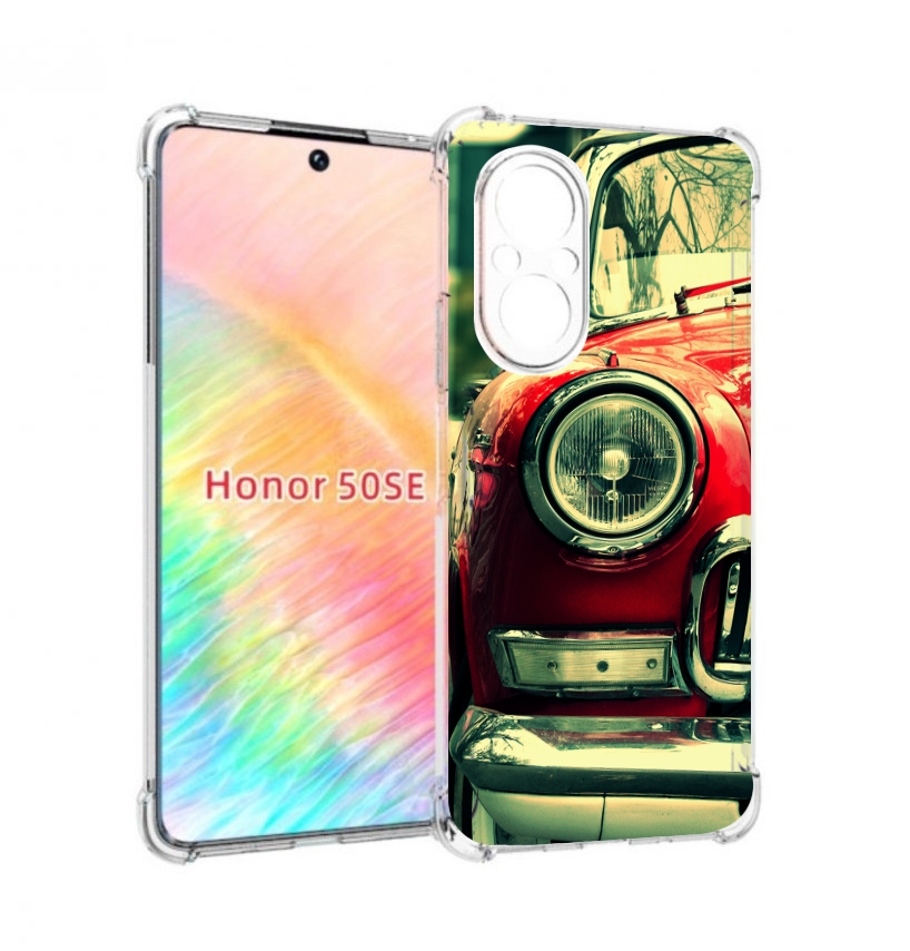 

Чехол бампер MyPads Винтажная-машина мужской для Honor 50 SE про, Прозрачный, Tocco