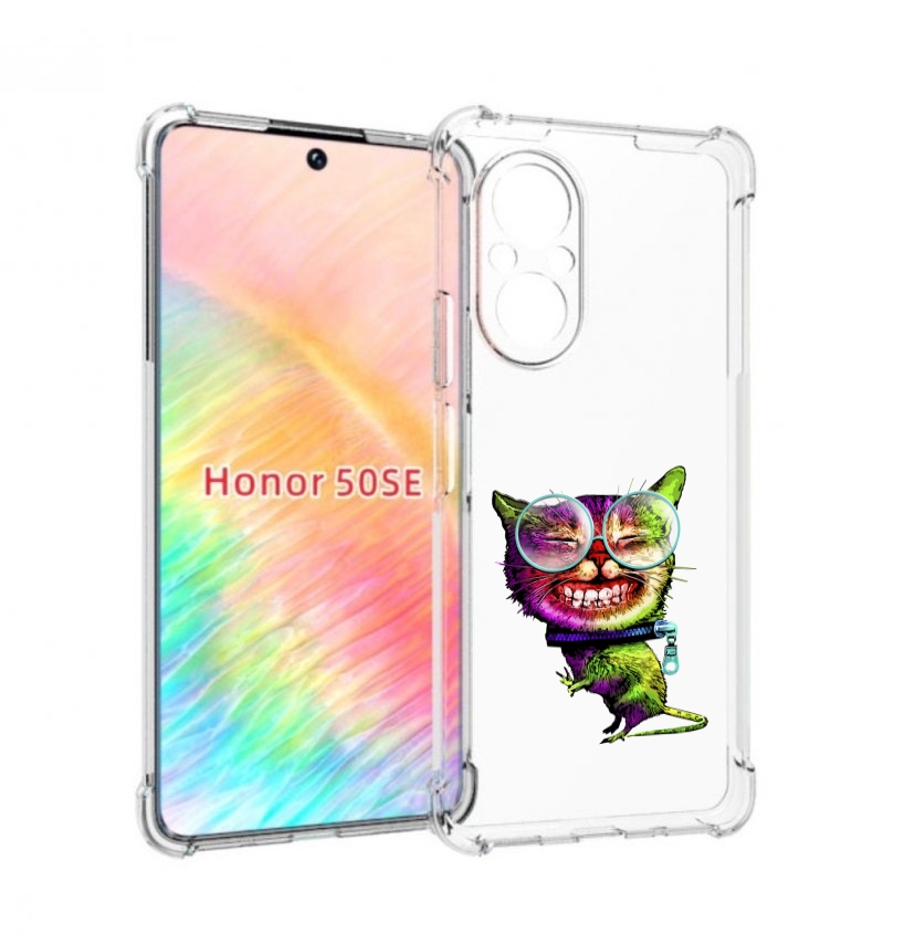 

Чехол бампер MyPads Веселый кот для Honor 50 SE противоударный, Прозрачный, Tocco
