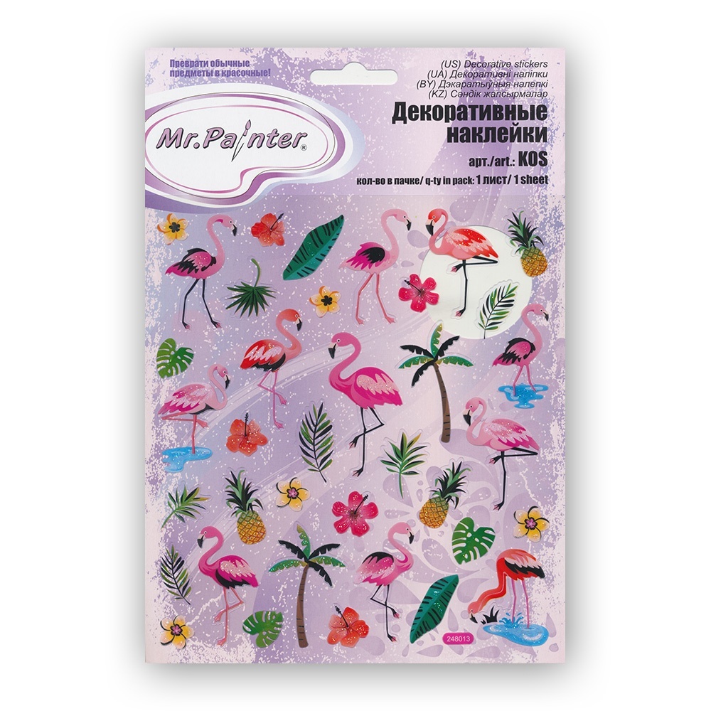 

Наклейки Mr.Painter 15*16 см 5 шт Фламинго