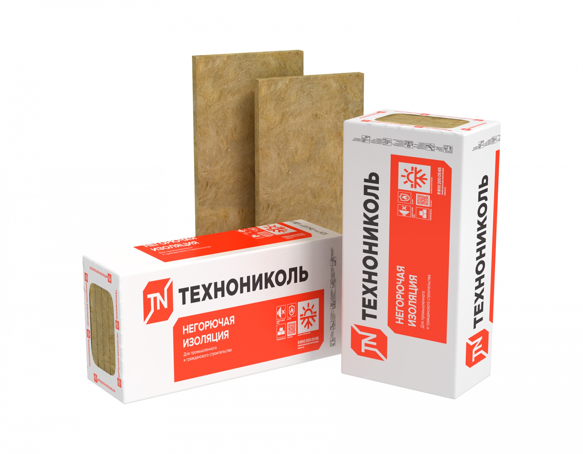 

Теплоизоляция ТЕХНОФАС ОПТИМА (110-130 кг/м3) 1200х600х100 мм / 3 пл 1 уп=0,216м3, 2,16 м2