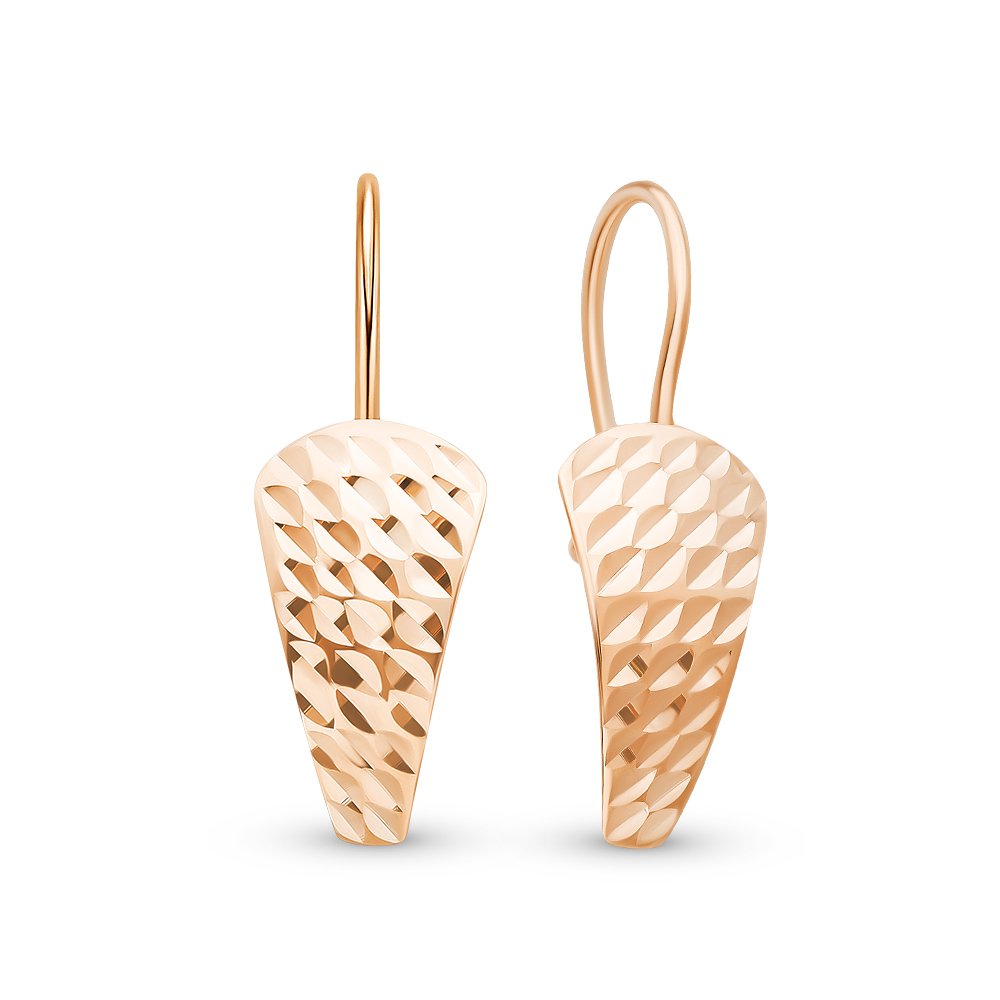 

Серьги из красного золота без вставки 585Gold 402003939, 402003939