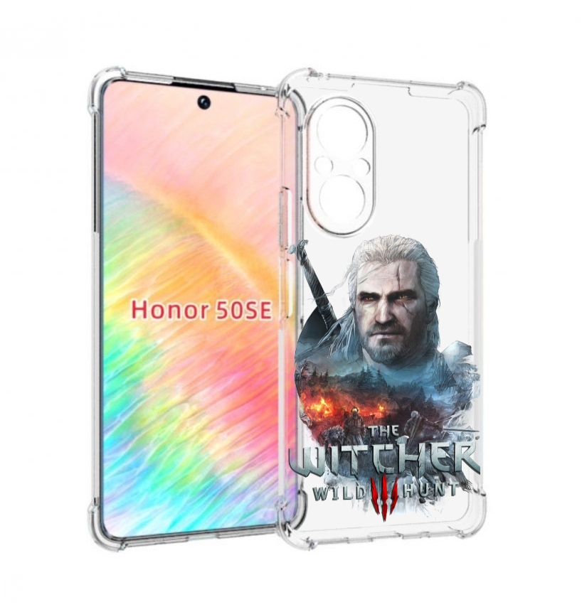 

Чехол бампер MyPads Ведьмак для Honor 50 SE противоударный, Прозрачный, Tocco