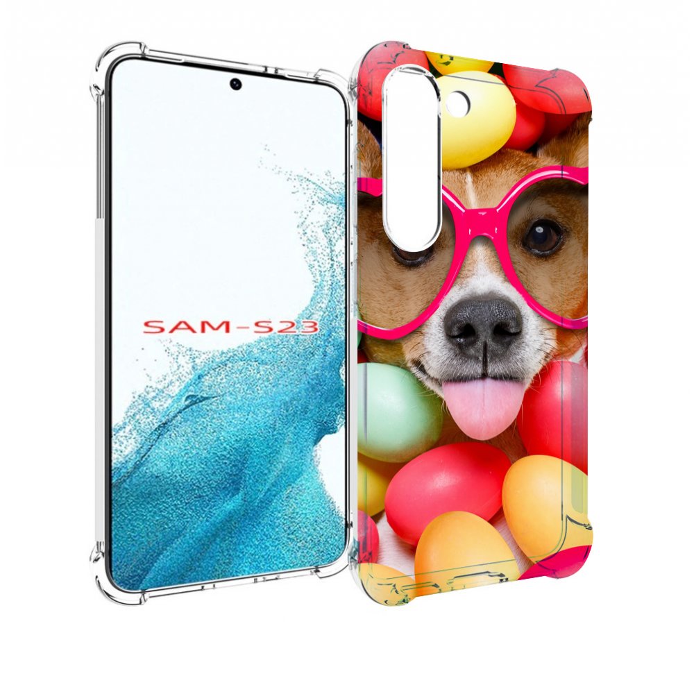 

Чехол MyPads Собака-в-яйцах для Samsung Galaxy S23, Прозрачный, Tocco