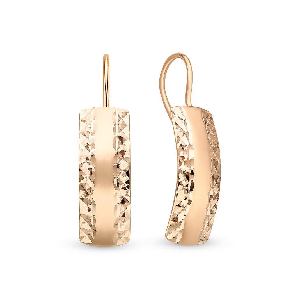 

Серьги из красного золота без вставки 585Gold 402003935, 402003935