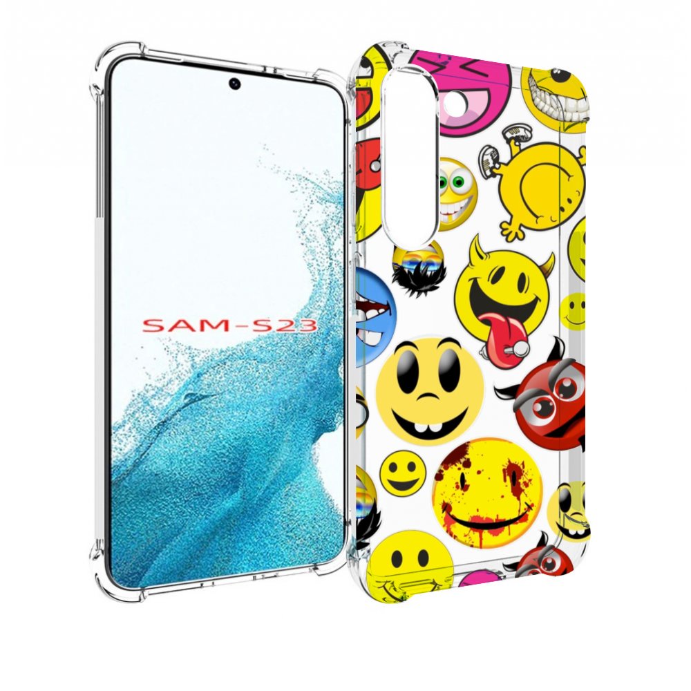 

Чехол MyPads Смайлики для Samsung Galaxy S23, Прозрачный, Tocco