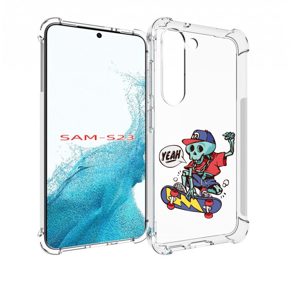 

Чехол MyPads Скелет-на-скейте для Samsung Galaxy S23, Прозрачный, Tocco