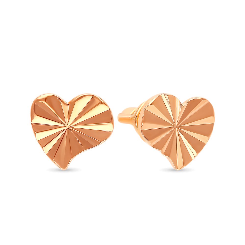 

Серьги из красного золота без вставки 585Gold 402003831, 402003831