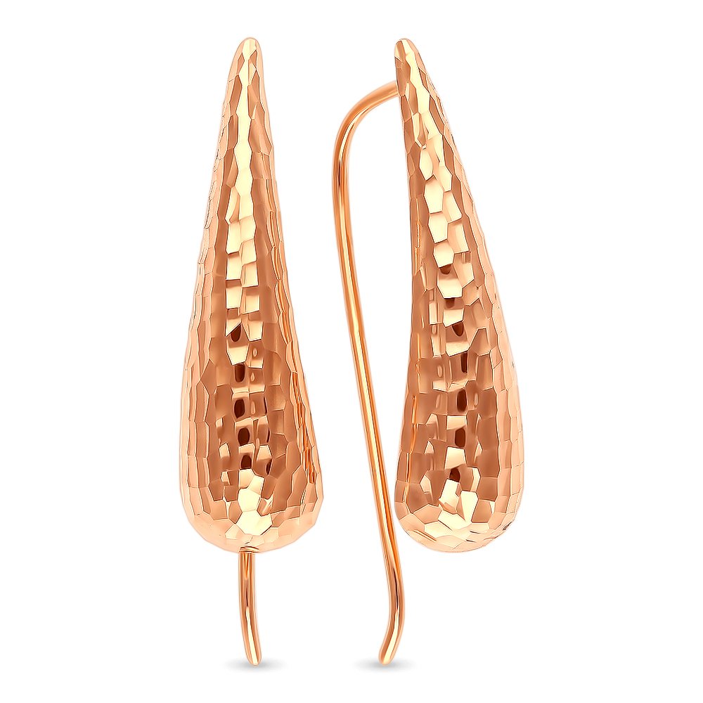 

Серьги из красного золота без вставки 585Gold 402003826, 402003826