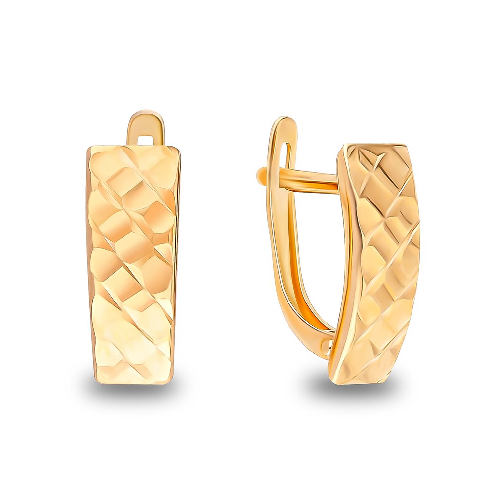 

Серьги из красного золота без вставки 585Gold 402003822, 402003822