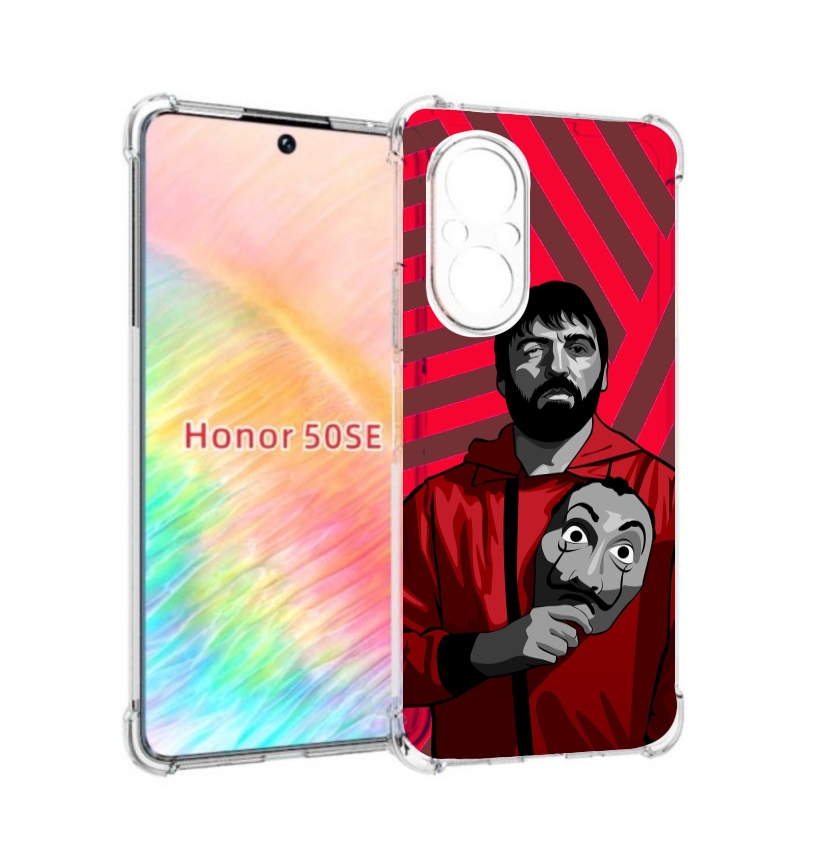 

Чехол бампер MyPads Богата-Бумажный-дом для Honor 50 SE противоу, Прозрачный, Tocco