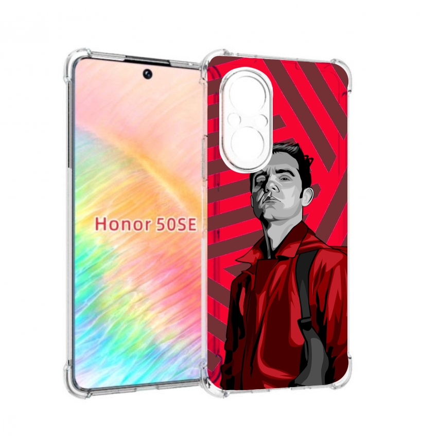 

Чехол бампер MyPads Берлин-бумажный-дом для Honor 50 SE противоу, Прозрачный, Tocco