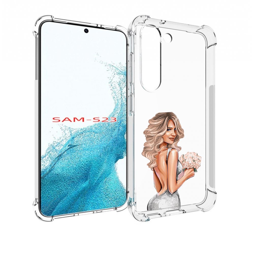 

Чехол MyPads Роскошное-платье женский для Samsung Galaxy S23, Прозрачный, Tocco
