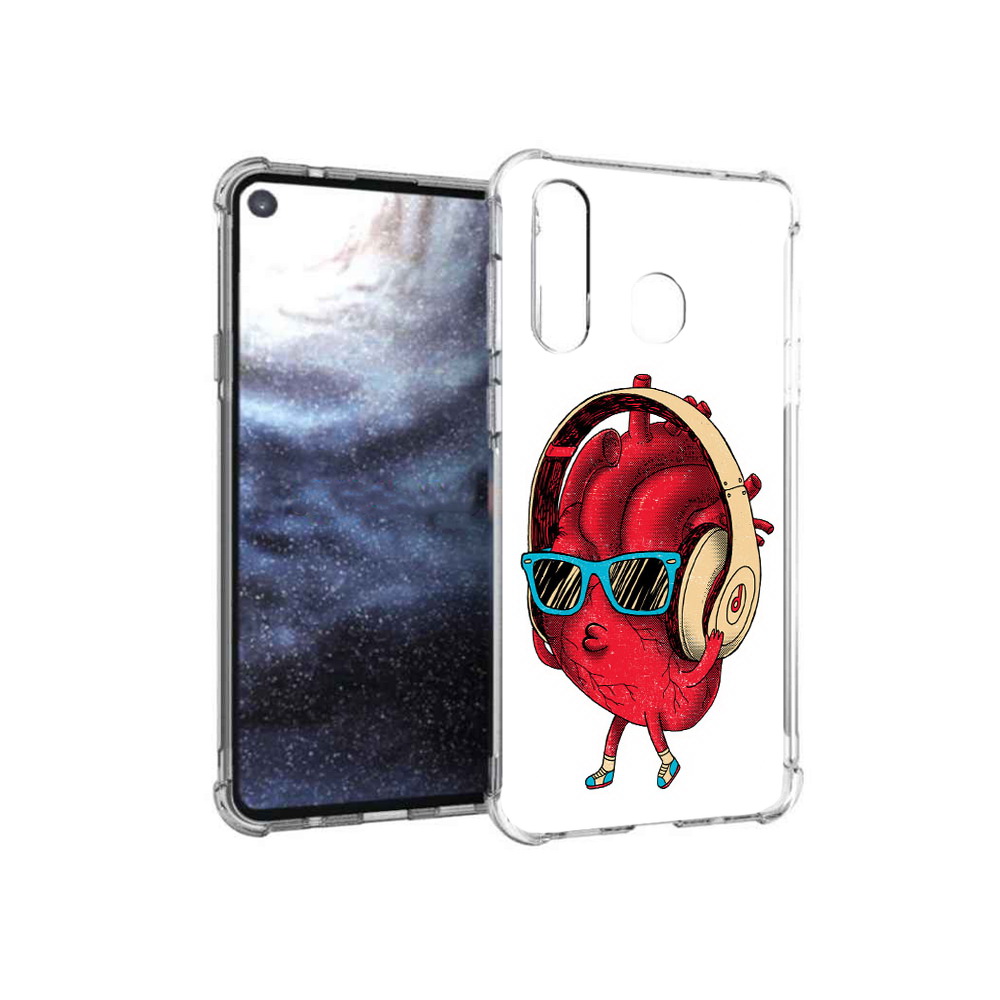 

Чехол MyPads Tocco для Samsung Galaxy A8s слушай сердце (PT124633.501.609), Прозрачный, Tocco