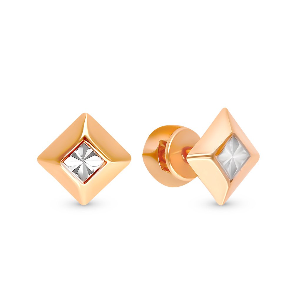 

Серьги из красного золота без вставки 585Gold 402003732, 402003732