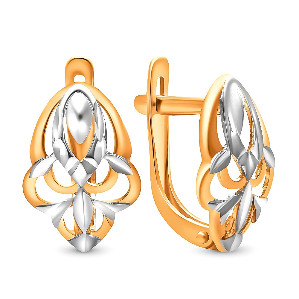 

Серьги из красного золота без вставки 585Gold 402003724, 402003724