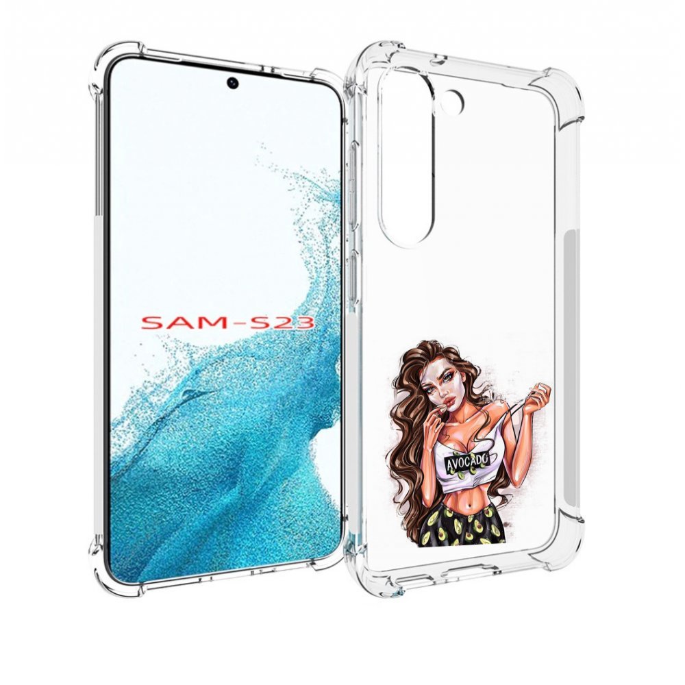 

Чехол MyPads Продукты на дом с доставкой женский для Samsung Galaxy S23, Прозрачный, Tocco