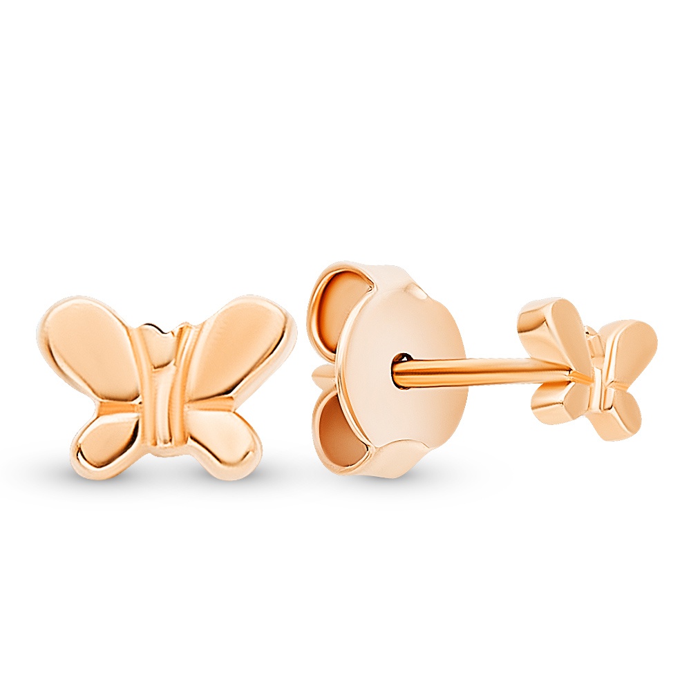 

Серьги из красного золота без вставки 585Gold 402003997, 402003997