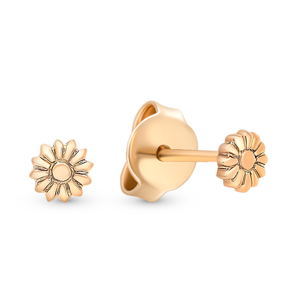 

Серьги из красного золота без вставки 585Gold 402004086, 402004086