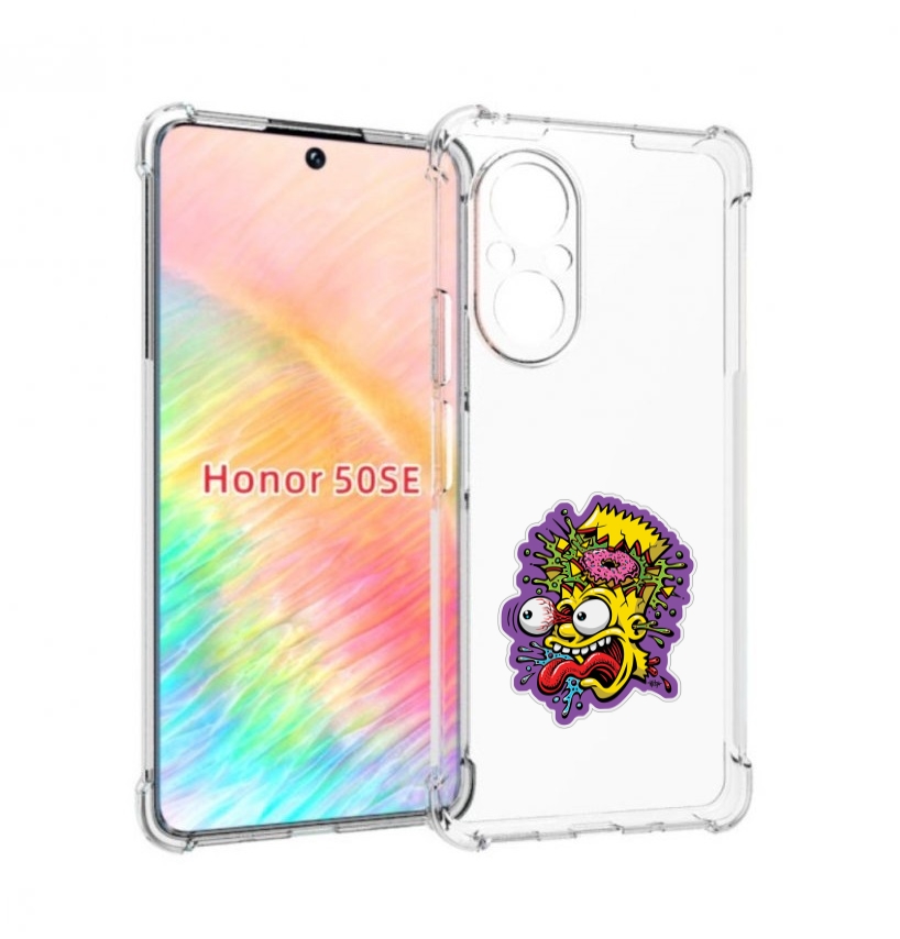 Чехол бампер MyPads Барт-Симпсон для Honor 50 SE противоударный