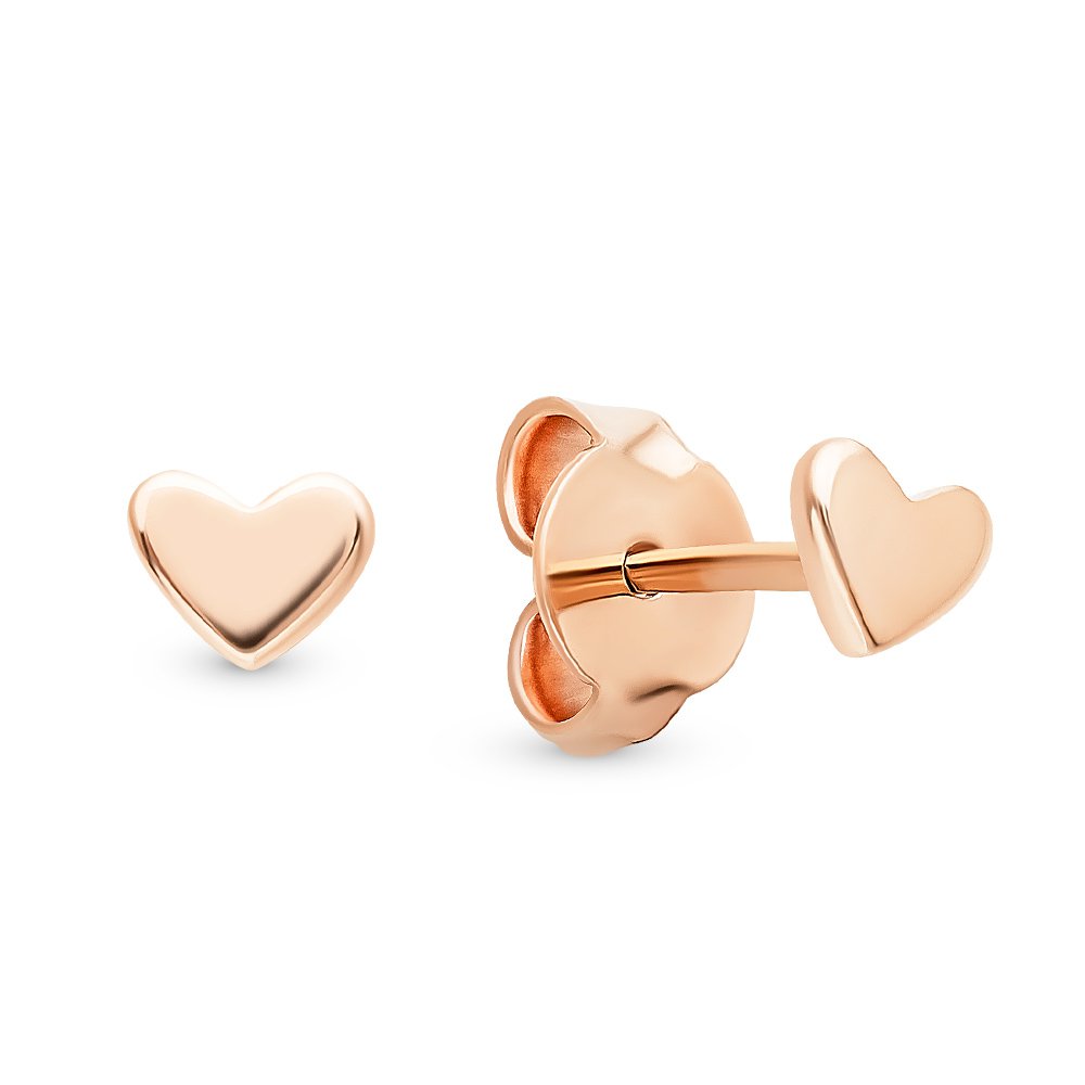 

Серьги из красного золота без вставки 585Gold 402003984, 402003984