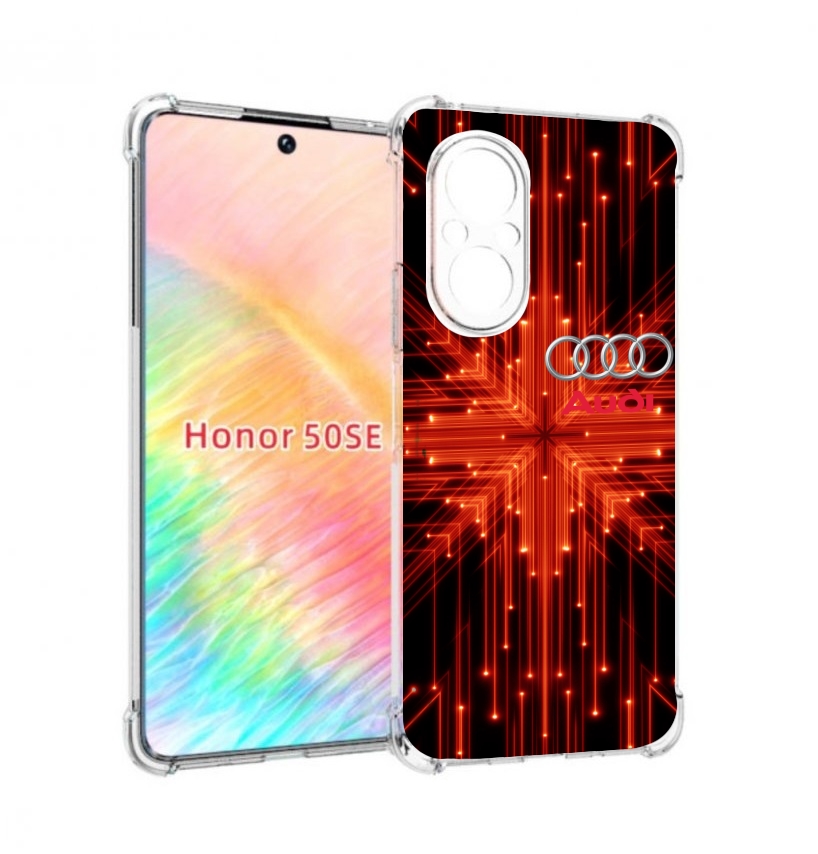 

Чехол бампер MyPads Ауди-на-неоновом-фоне для Honor 50 SE против, Прозрачный, Tocco