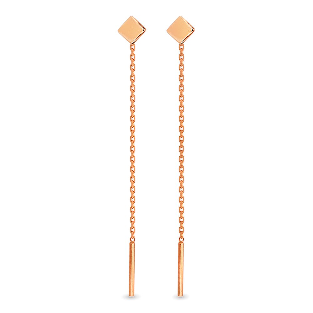 

Серьги из красного золота без вставки 585Gold 402003686, 402003686