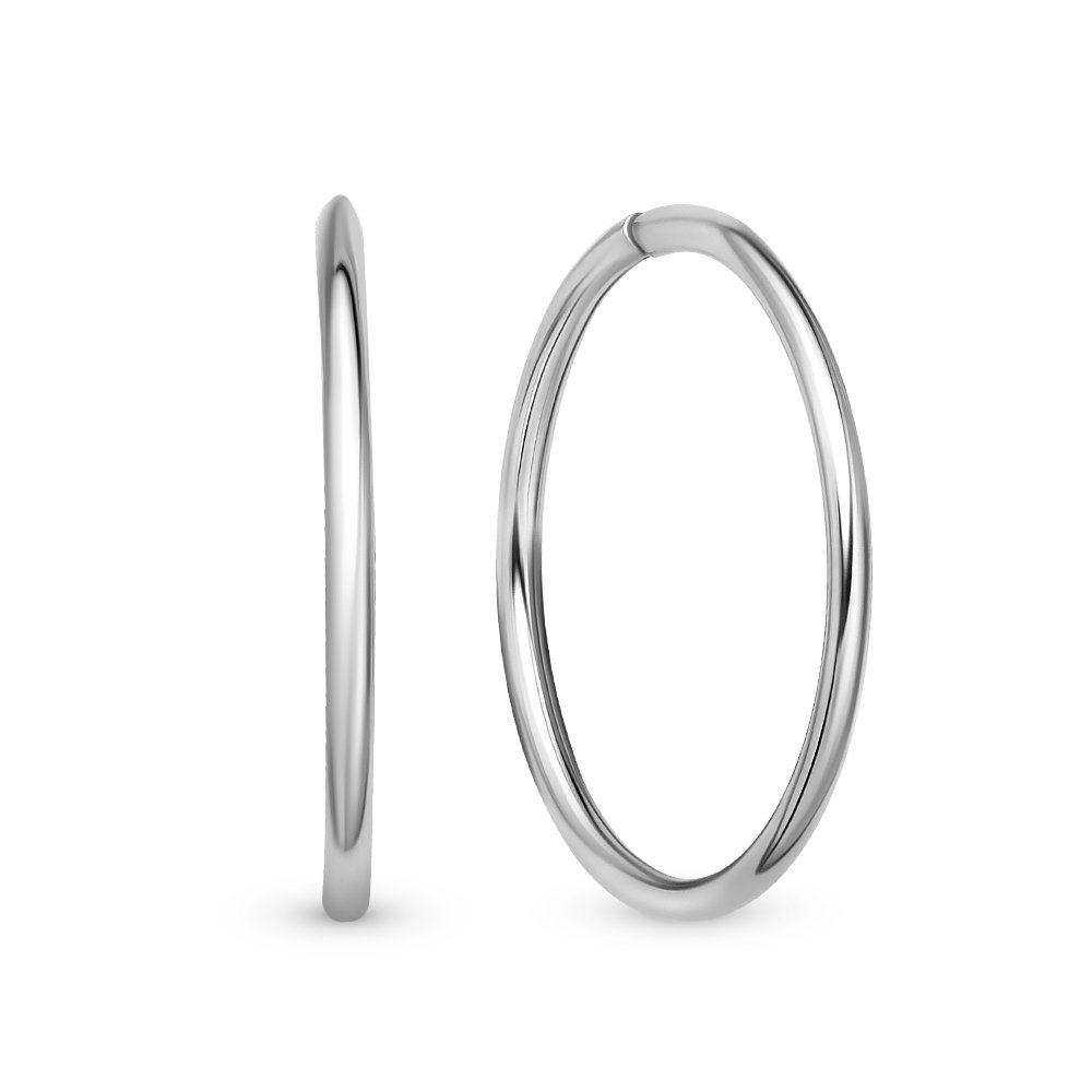 

Серьги из белого золота без вставки 585Gold 402003672, 402003672