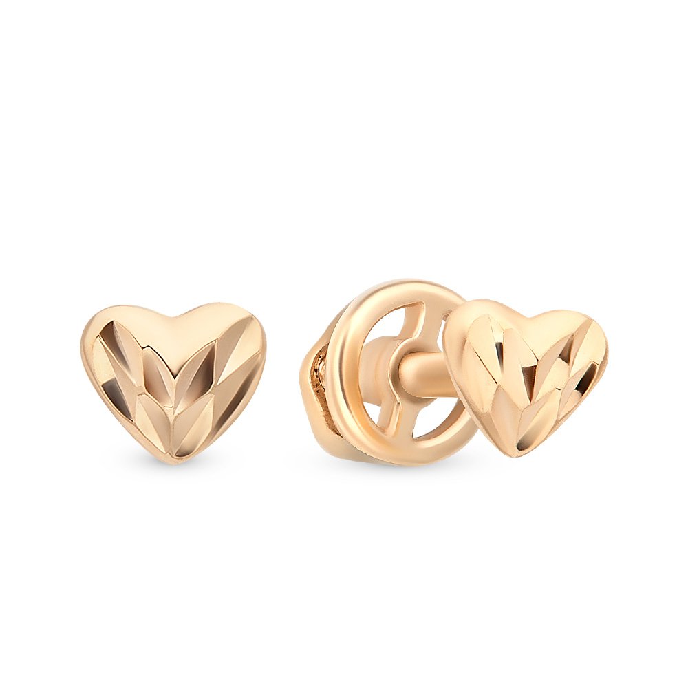 

Серьги из красного золота без вставки 585Gold 402003638, 402003638