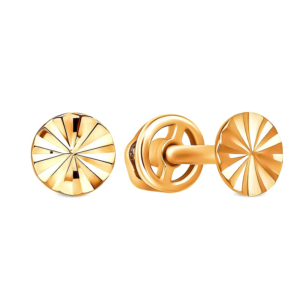 

Серьги из красного золота без вставки 585Gold 402003632, 402003632