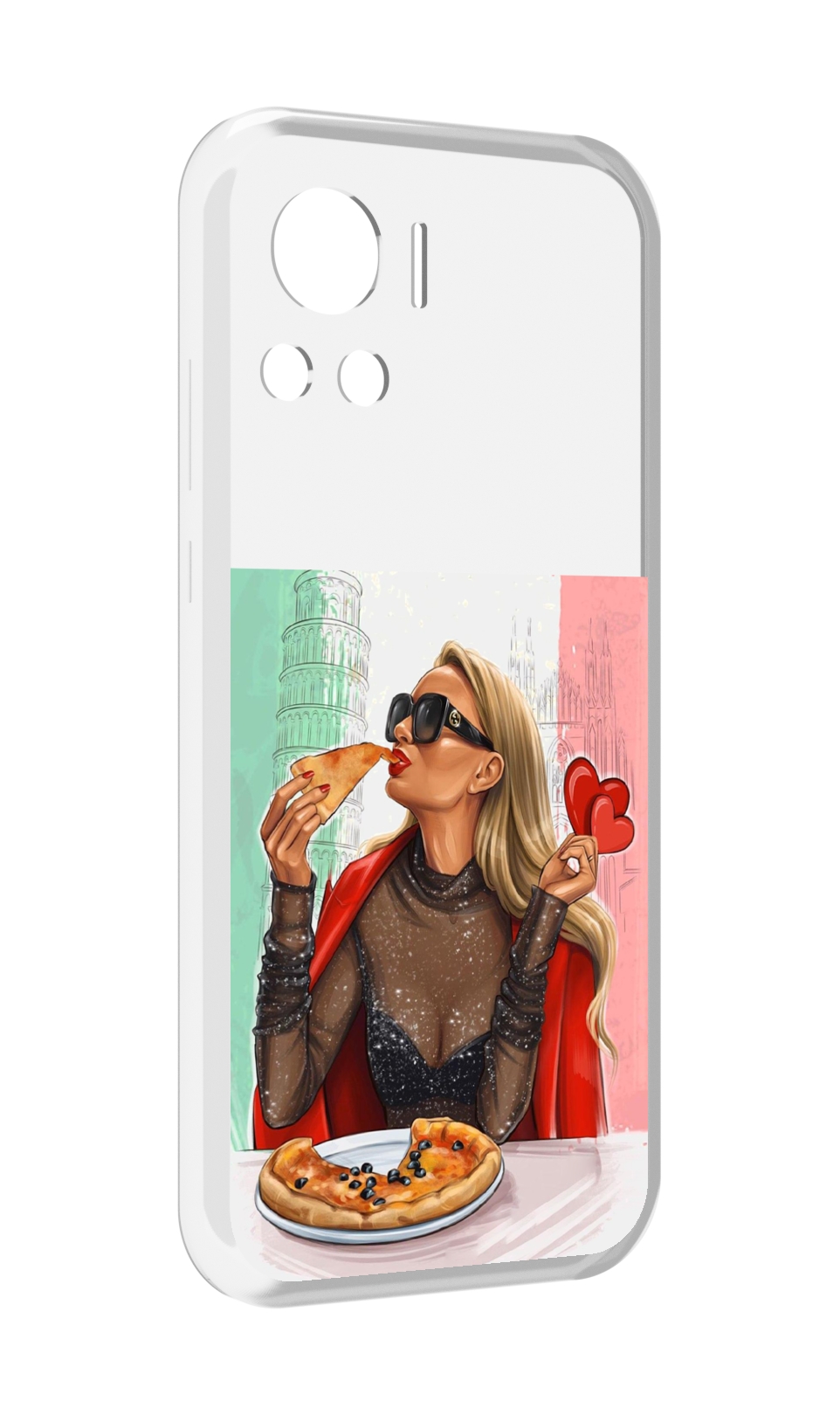 

Чехол MyPads любительница-пиццы женский для Motorola Edge 30 Ultra, Прозрачный, Tocco
