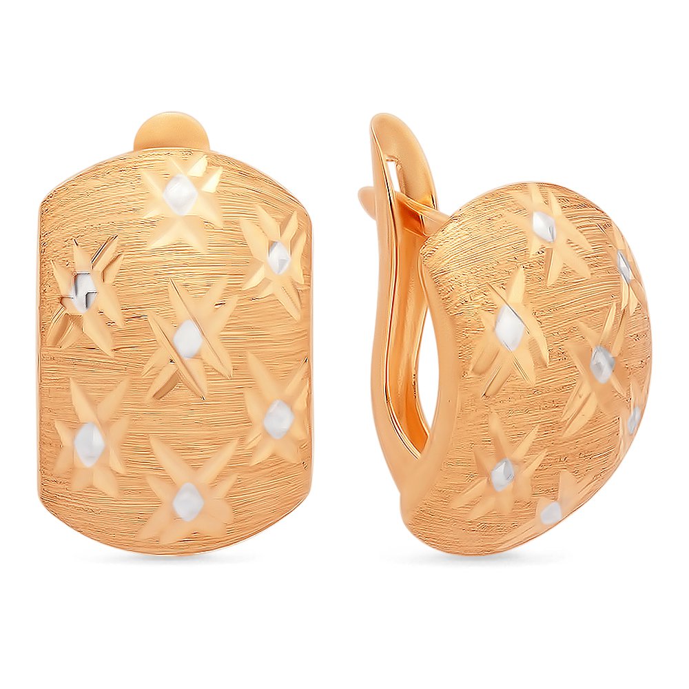 

Серьги из красного золота без вставки 585Gold 402003552, 402003552