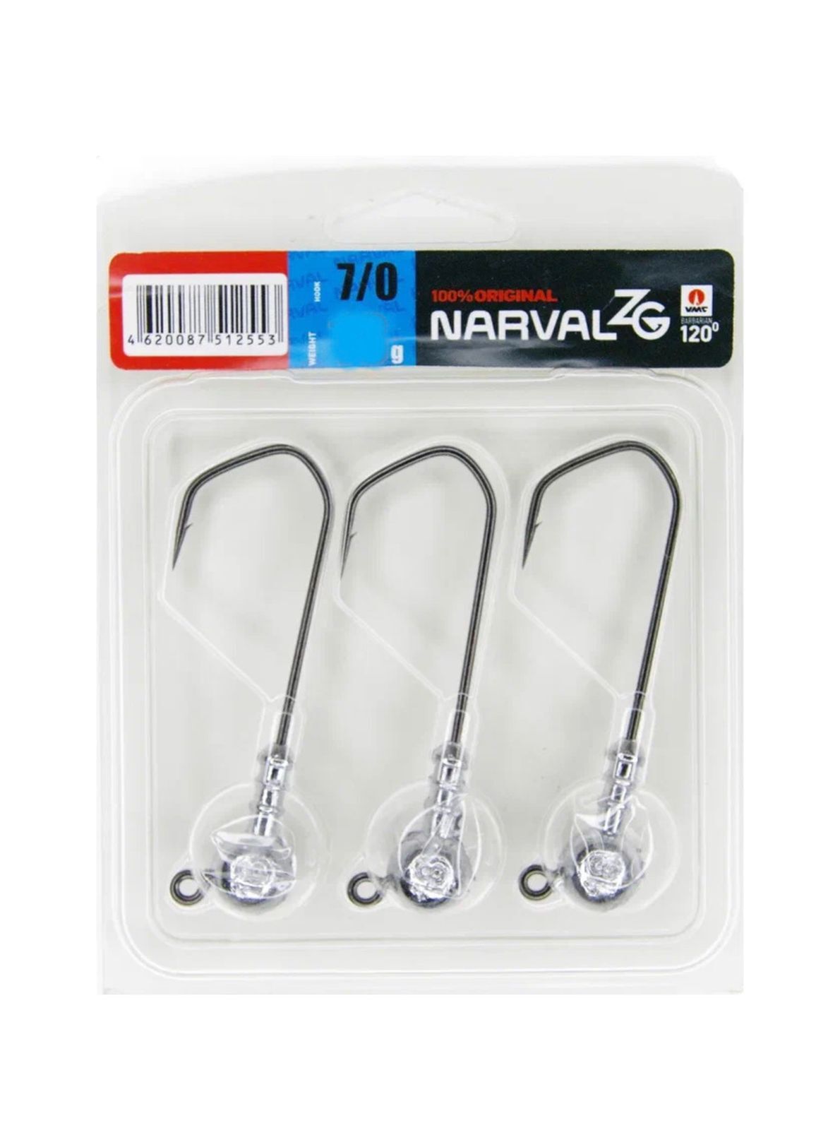 

Джиг-головки Narval ZG 120 7/0 60g (3 шт.), Серый, ZG 120 7/0