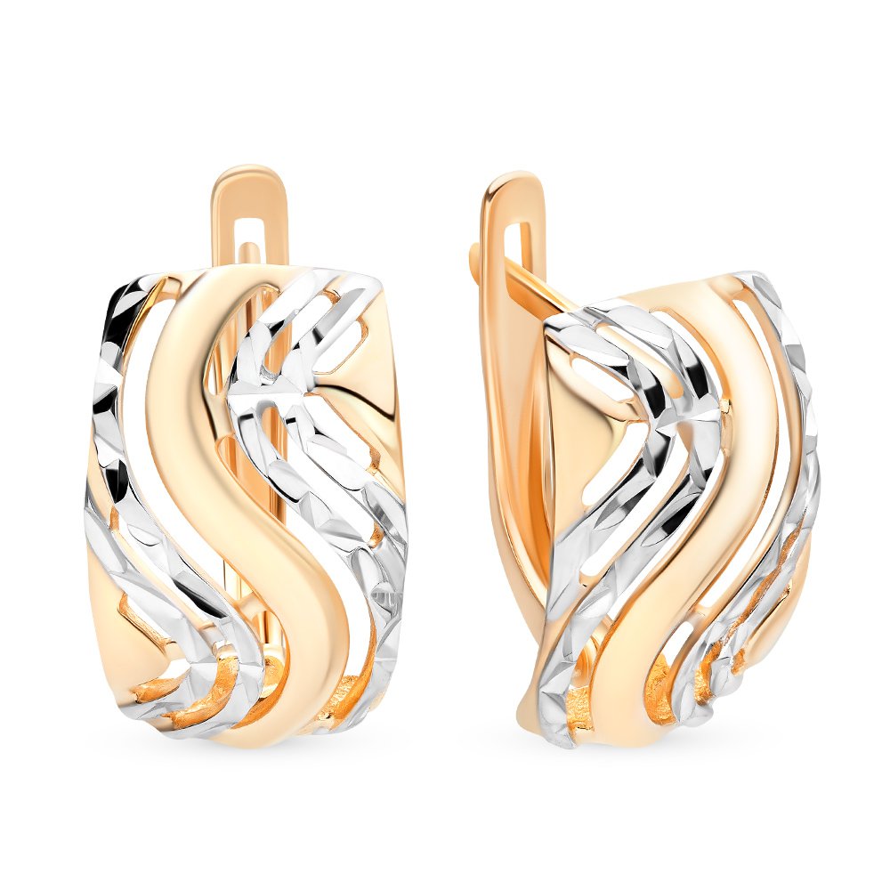 

Серьги из красного золота без вставки 585Gold 402003500, 402003500