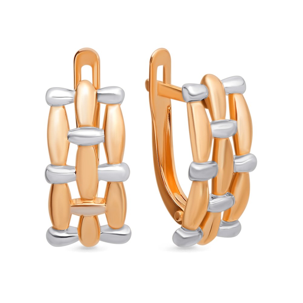 

Серьги из красного золота без вставки 585Gold 402003496, 402003496