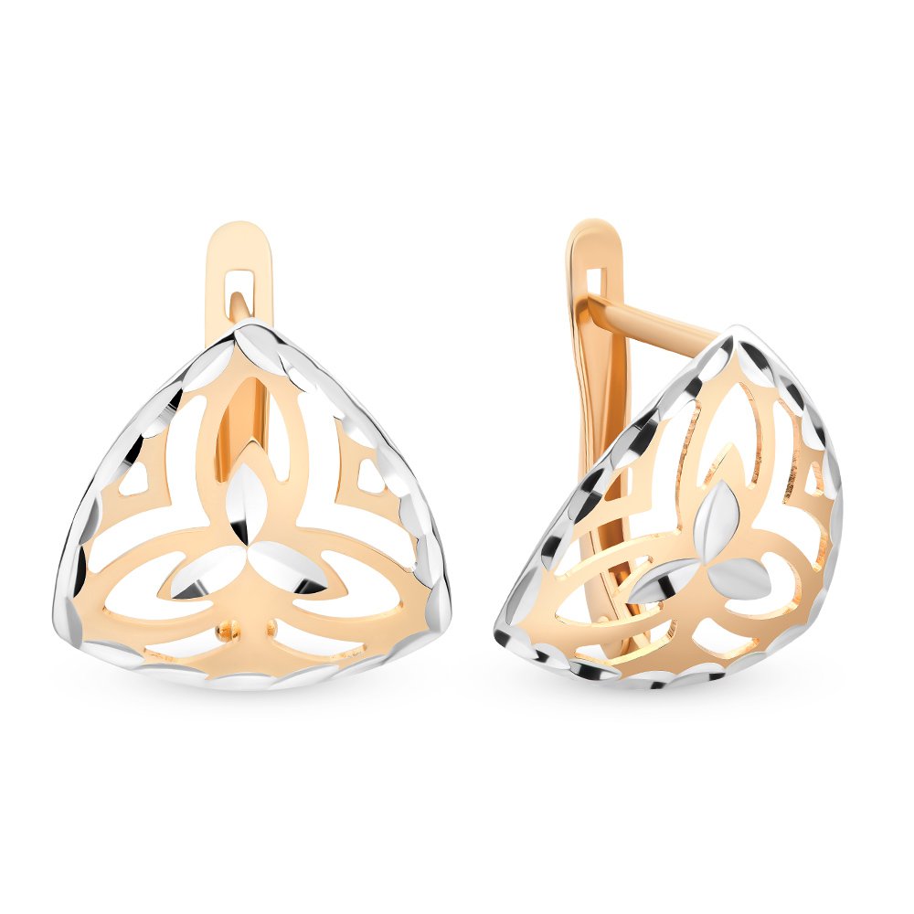 

Серьги из красного золота без вставки 585Gold 402003492, 402003492
