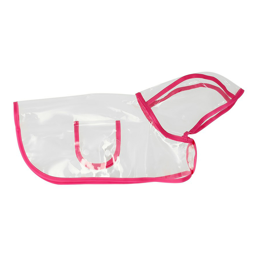 Дождевик для собак Lady Pink Basic с капюшоном, розовый, размер М