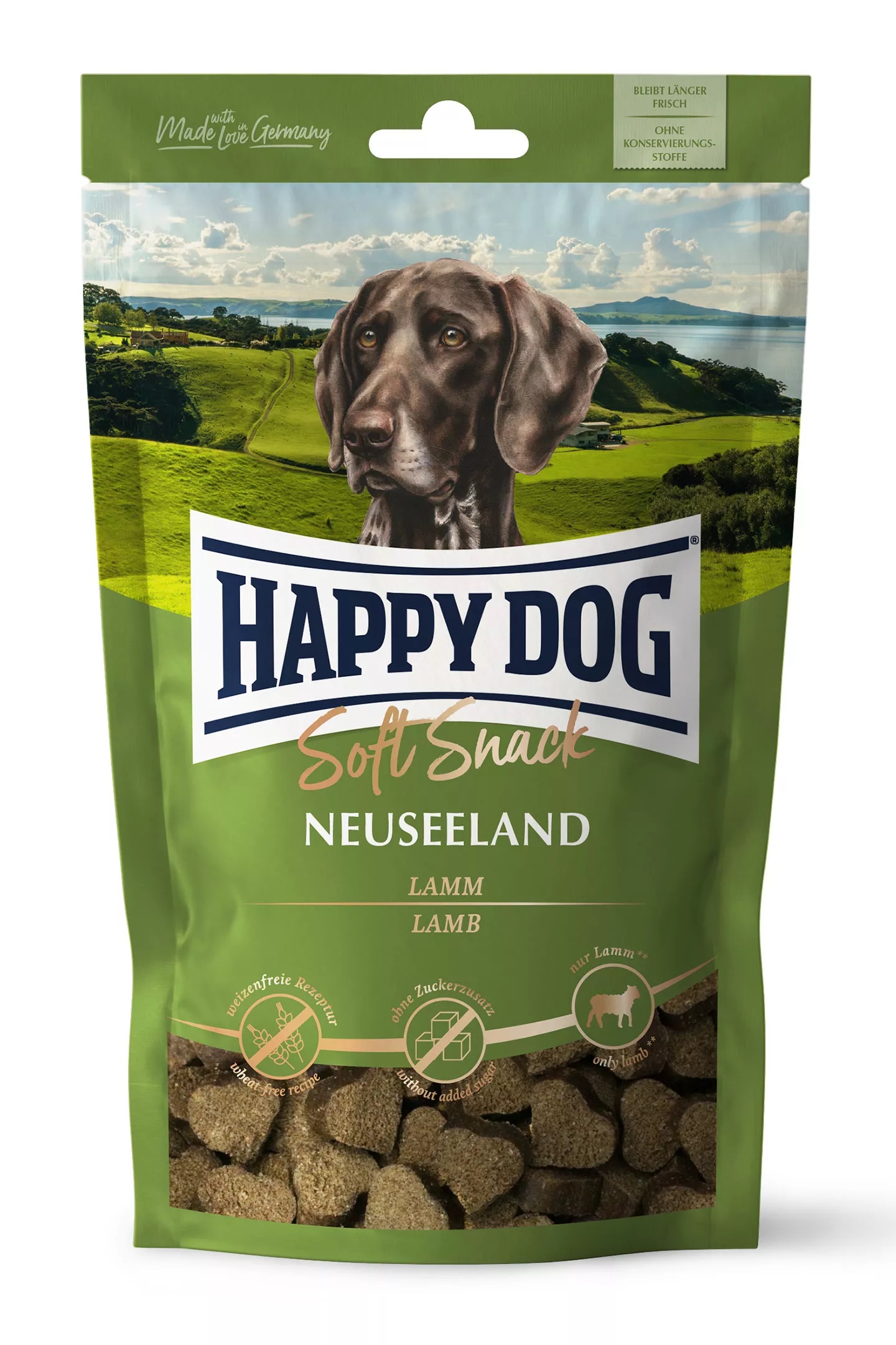 фото Лакомство для собак happy dog softsnack, сердечки, ягненок, 100г, 10 шт